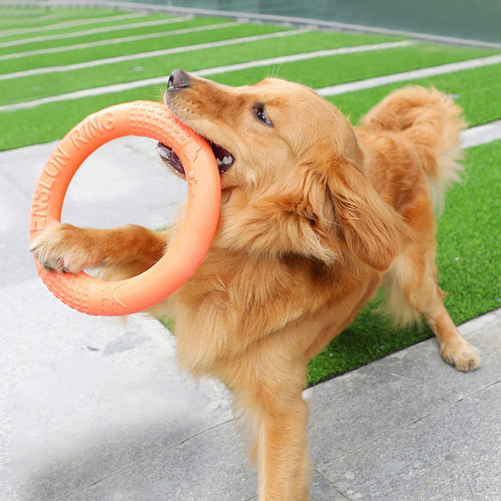 Indestructible Dog Chew Toy - Tirador de anillo de entrenamiento interactivo