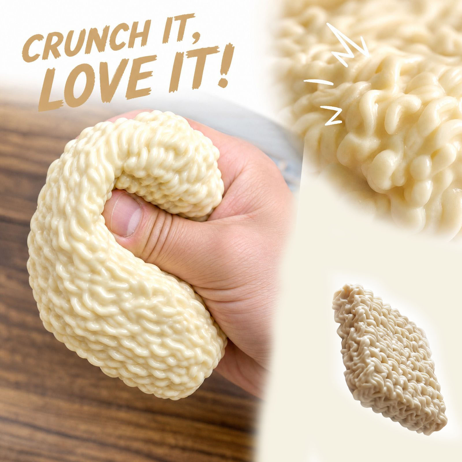 Interactive Squeaky Plush Dog Toy - Juguete Antiestrés de Simulación de Fideos