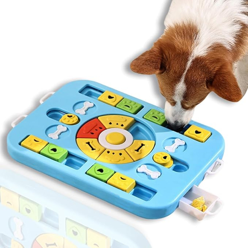 Interactive Squeaky Plush Dog Toy - Juguete interactivo rompecabezas para perros y