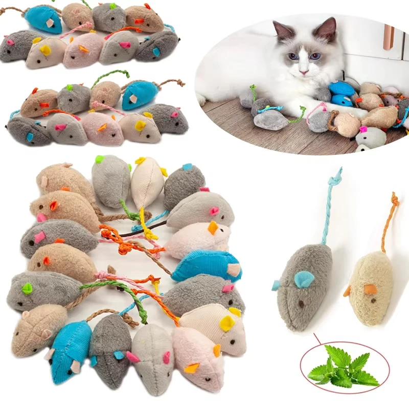 Catnip Interactive Plush Mouse - 5 piezas de juguetes interactivos para