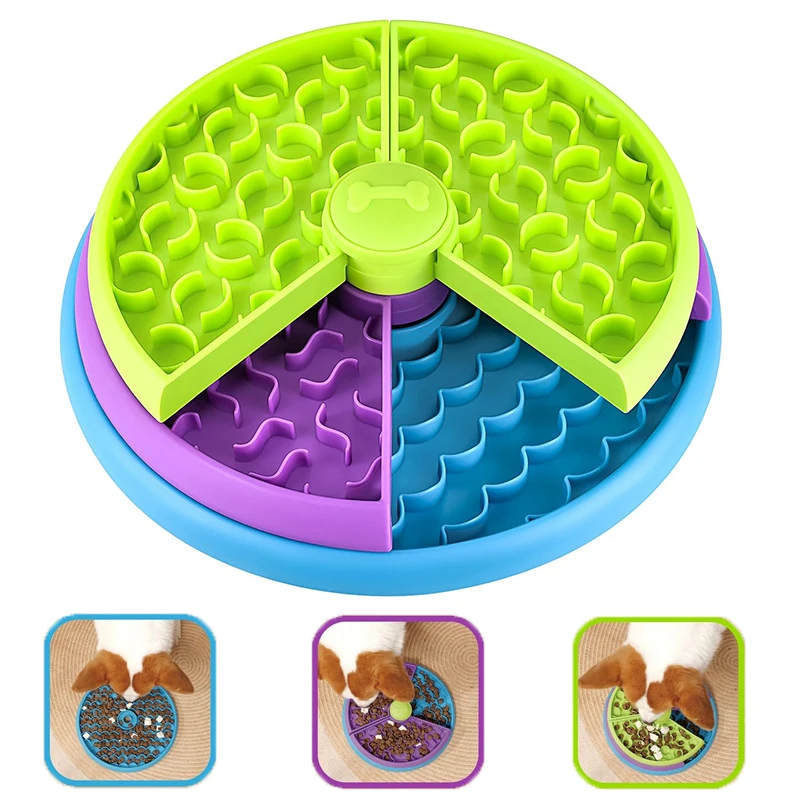 Dog Puzzle Feeder Toy - Rompecabezas para perros, alimentador lento, juego