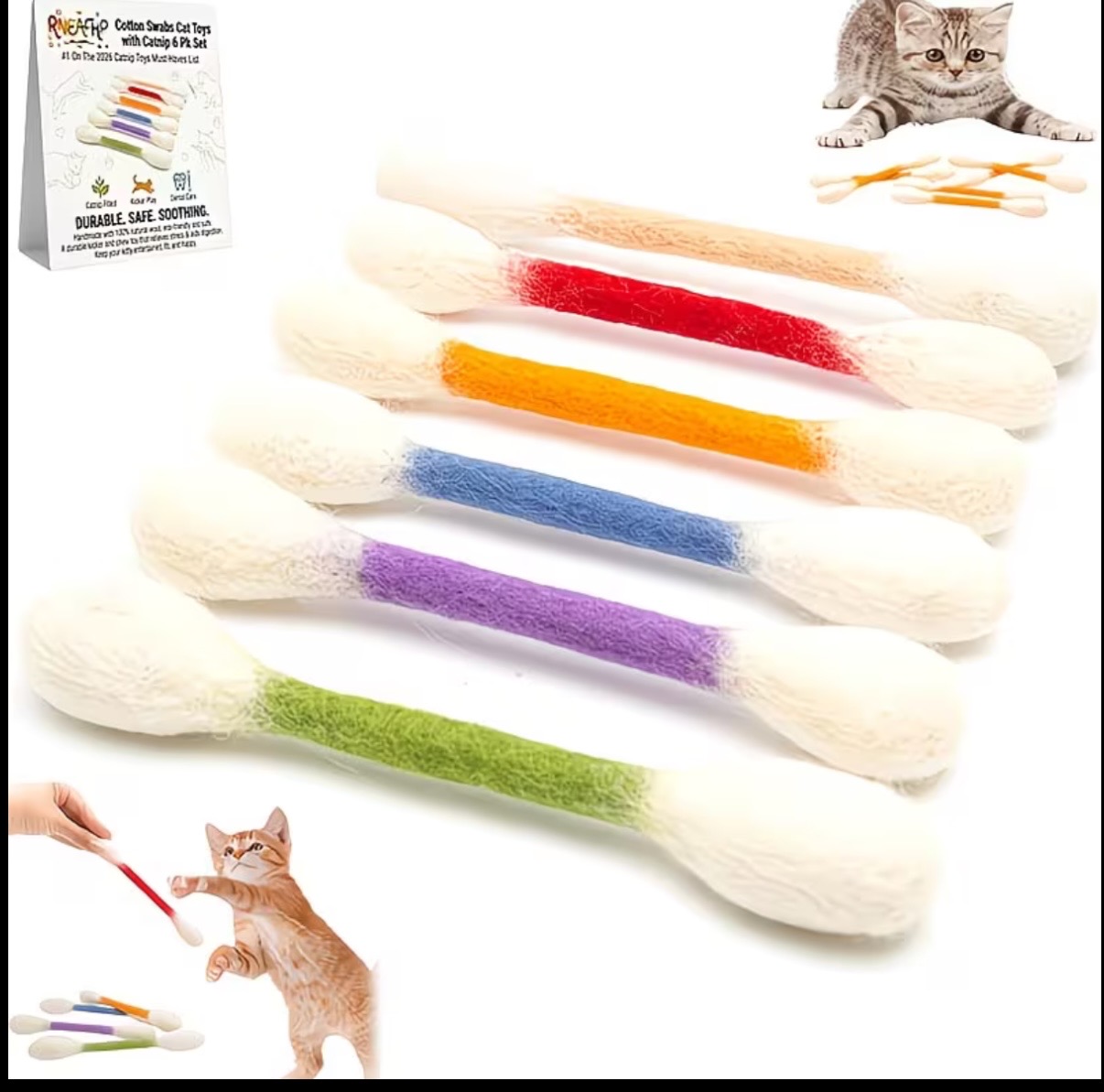 Juego de 6 Juguetes para Gatos - Catnip Interactive Plush Mouse reseña y precio