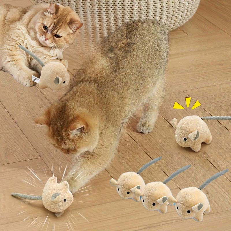 Ratón de peluche eléctrico, hi - Catnip Interactive Plush Mouse reseña y precio