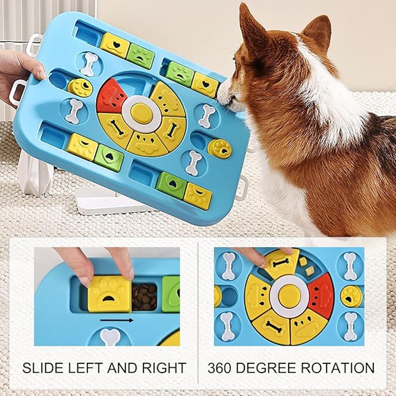 Juguete interactivo rompecabez - Interactive Squeaky Plush Dog Toy reseña y precio